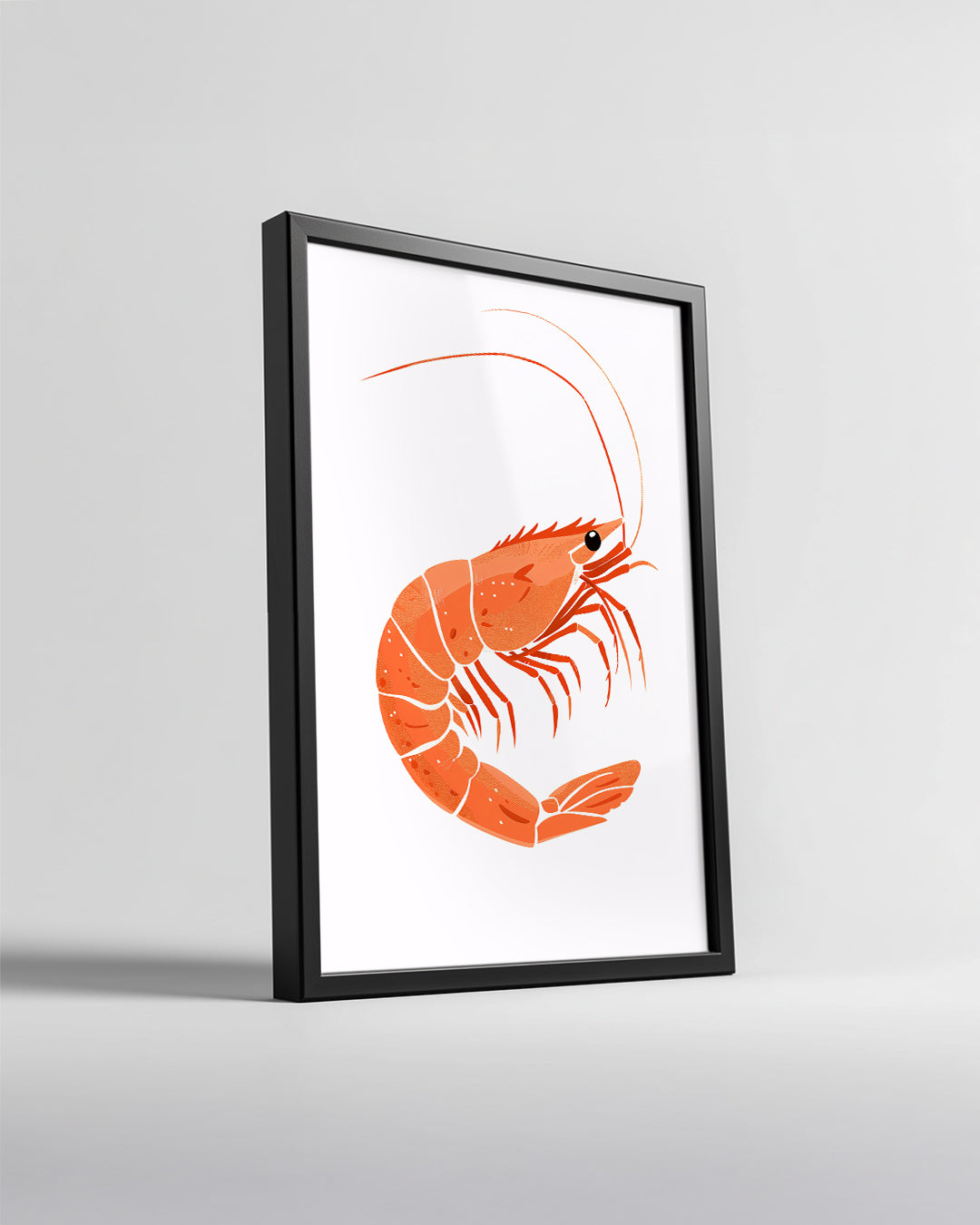 Karides - Turuncu Renkli Vücut Poster Tablosu