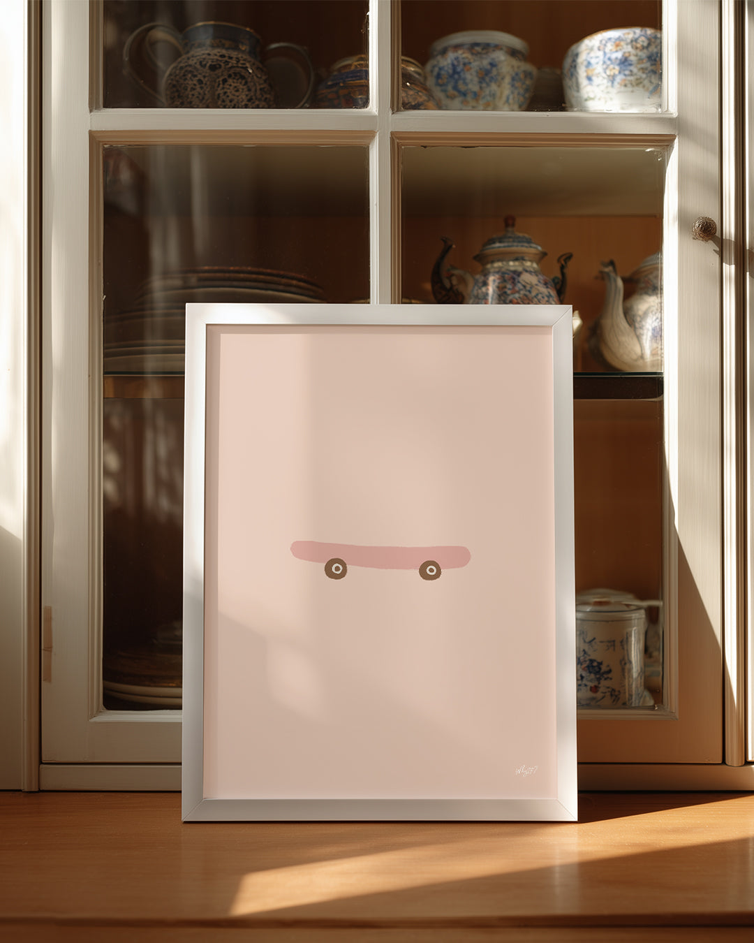 Kaykay Tasarımı - Minimalist Renkli Çizim Poster Tablosu