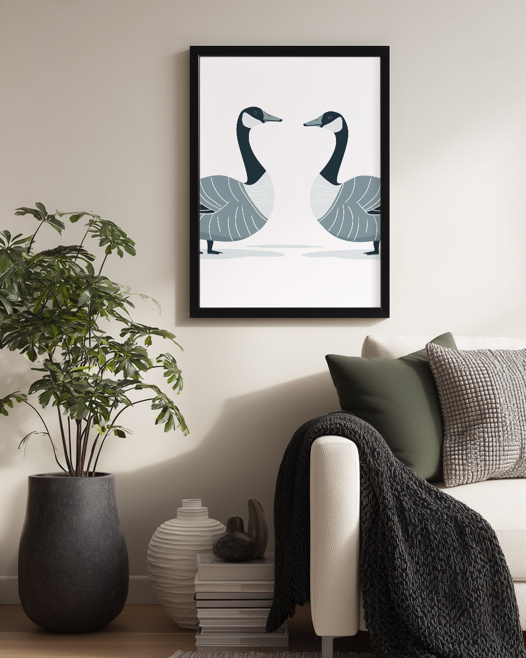 Kaz - Çift Halinde Durma Poster Tablosu