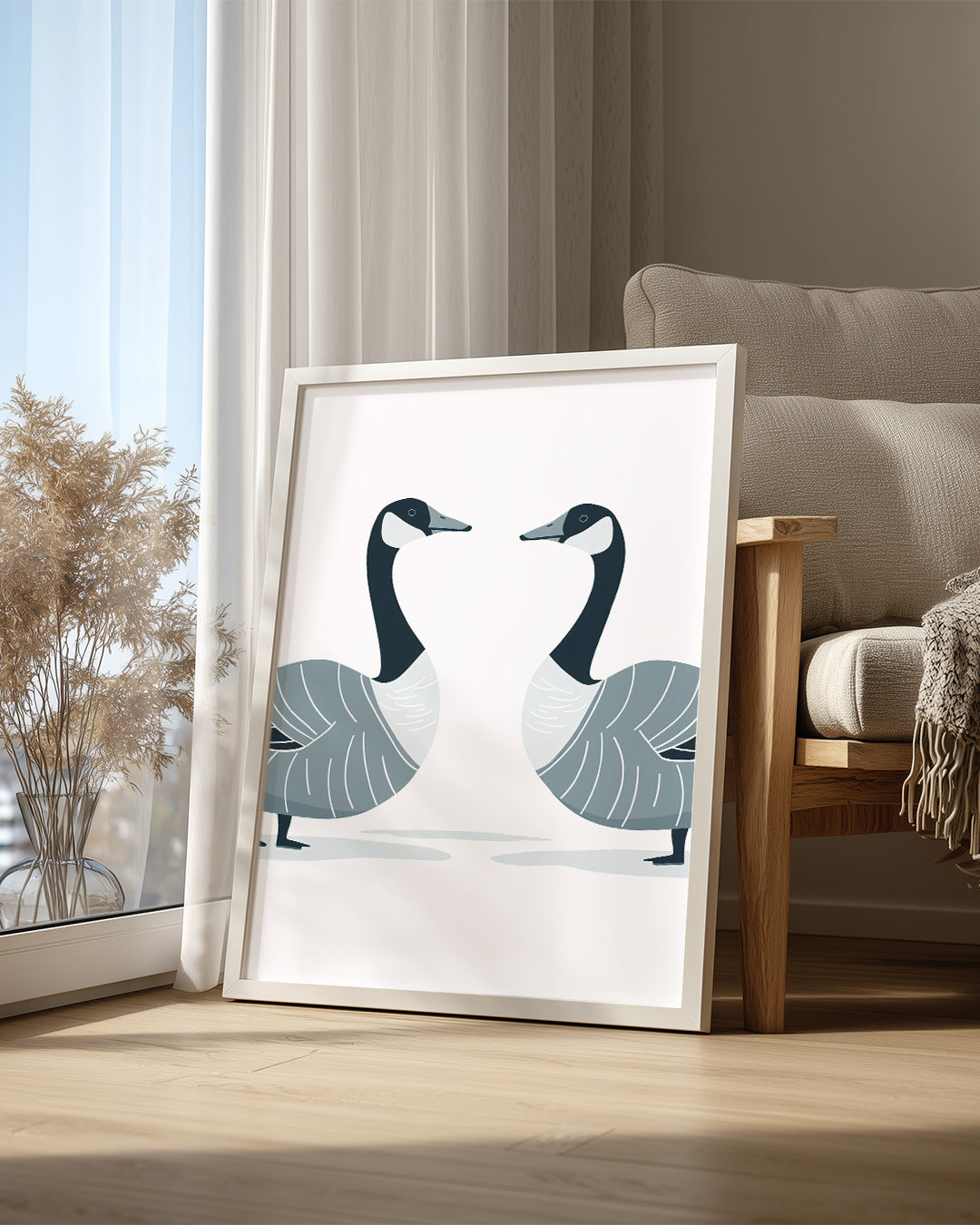 Kaz - Çift Halinde Durma Poster Tablosu