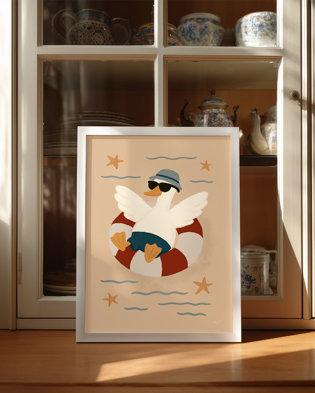 Kaz Plaj Keyfi - Eğlenceli Yaz Teması Poster Tablosu