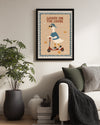Kaz Scooter Üzerinde - Eğlenceli ve Şirin Bir Seyahat Teması Poster Tablosu