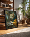 Kedi - Bilgisayar Başında Çalışan Poster Tablosu
