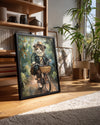 Kedi - Bisikletli Gezinti Poster Tablosu