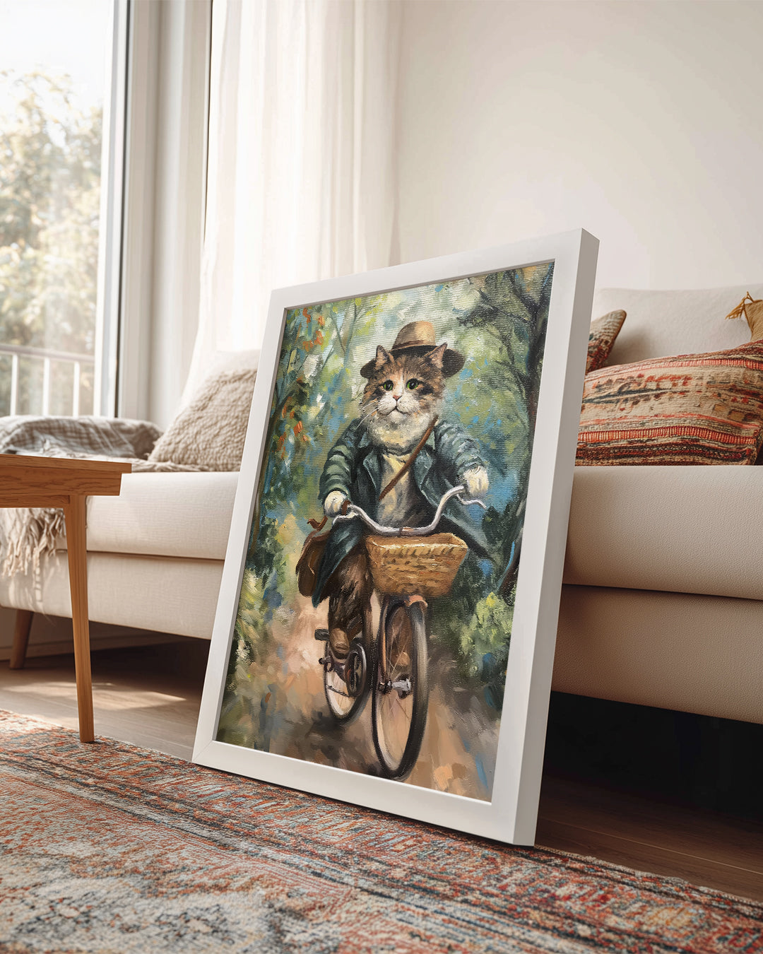 Kedi - Bisikletli Gezinti Poster Tablosu