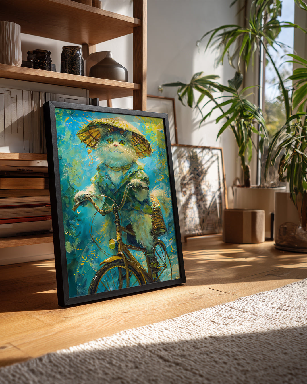 Kedi - Bisikletli Sevimlilik Poster Tablosu