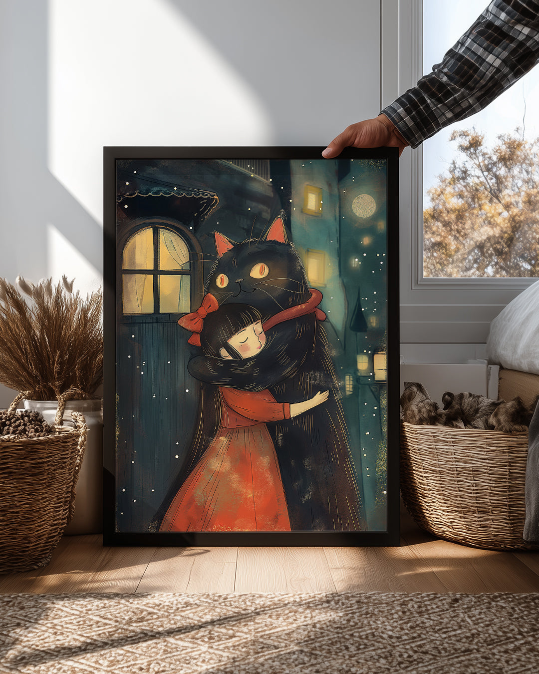 Kedi - Büyük Siyah Tarzı Poster Tablosu