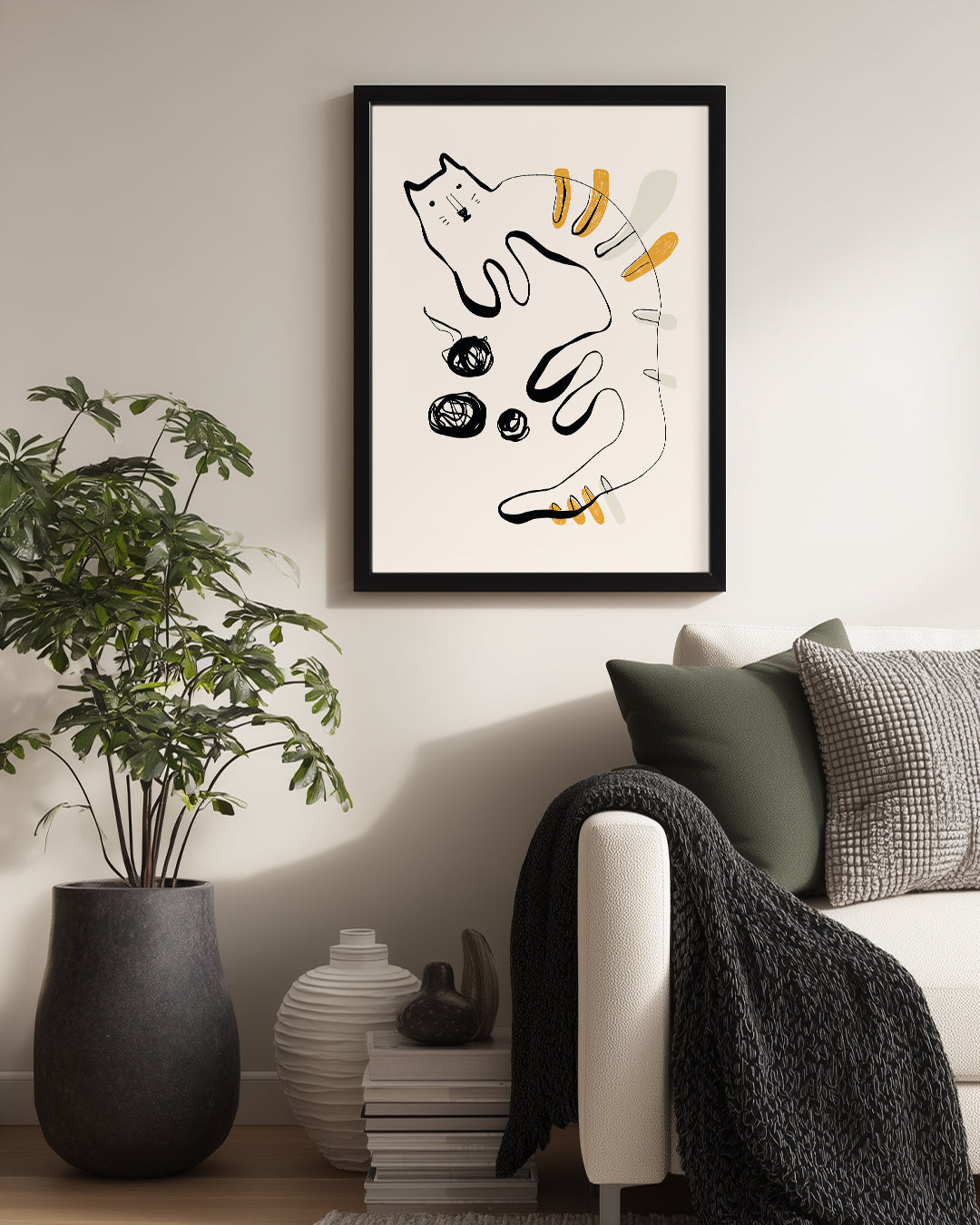 Kedi - Çizgi Roman Tarzı Poster Tablosu