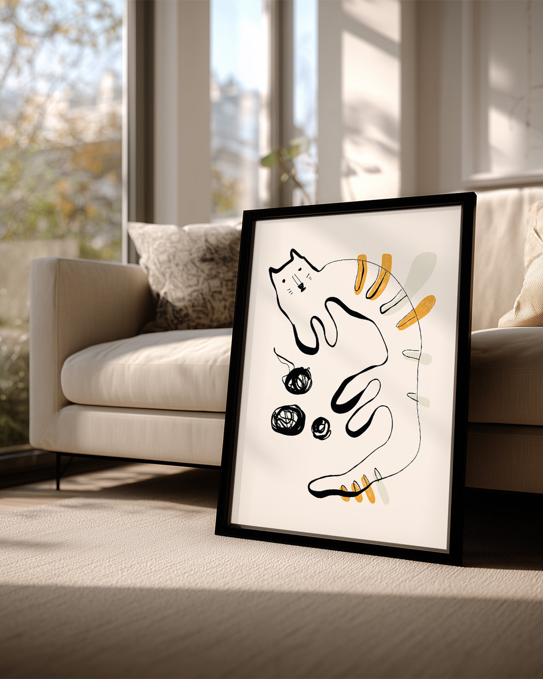 Kedi - Çizgi Roman Tarzı Poster Tablosu
