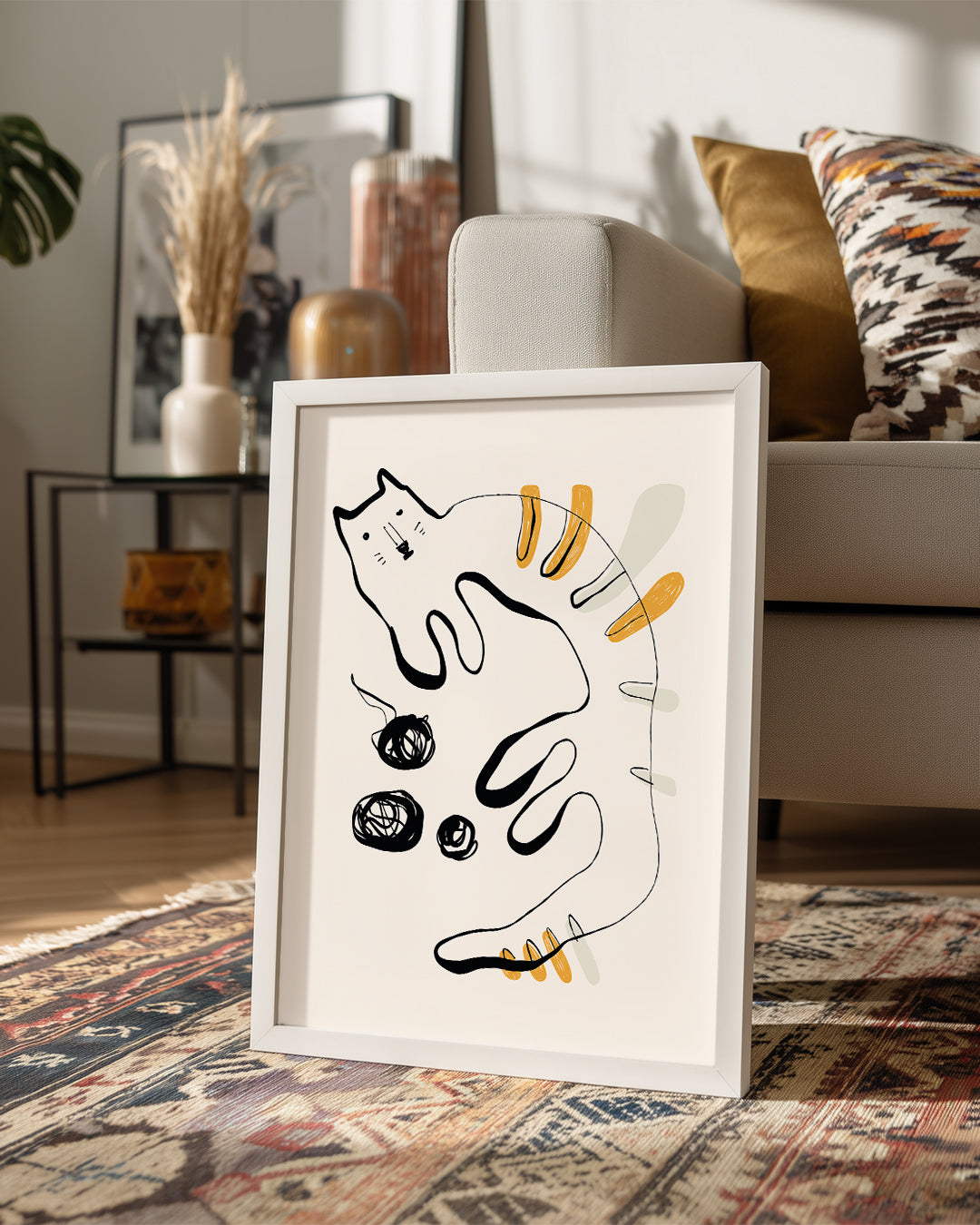 Kedi - Çizgi Roman Tarzı Poster Tablosu