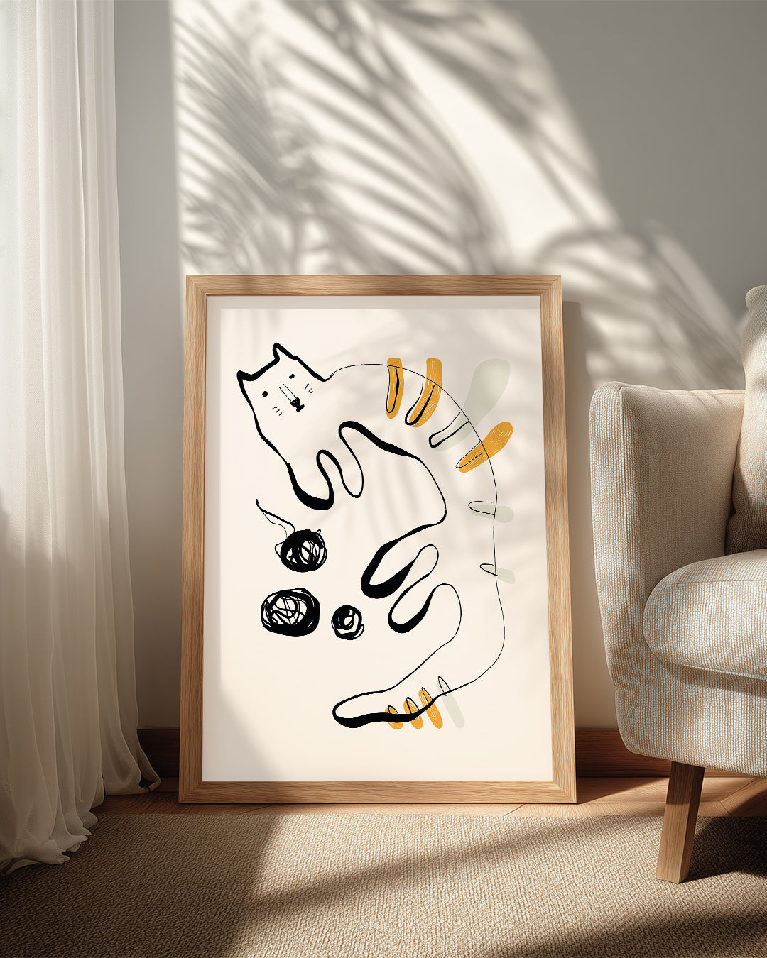 Kedi - Çizgi Roman Tarzı Poster Tablosu