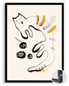 Kedi - Çizgi Roman Tarzı Poster Tablosu