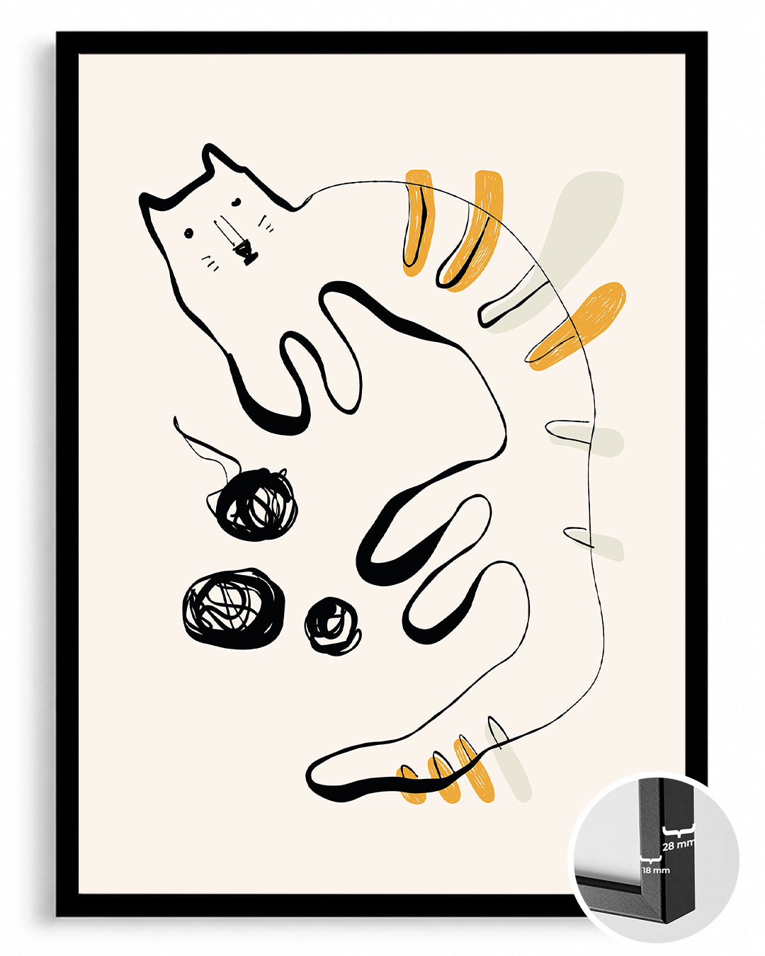 Kedi - Çizgi Roman Tarzı Poster Tablosu