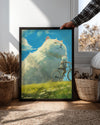 Kedi - Devasa Beyaz Post Poster Tablosu