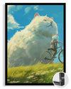 Kedi - Devasa Beyaz Post Poster Tablosu