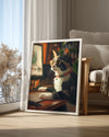 Kedi - Gözlük Takan Umutlu Hayvan Poster Tablosu