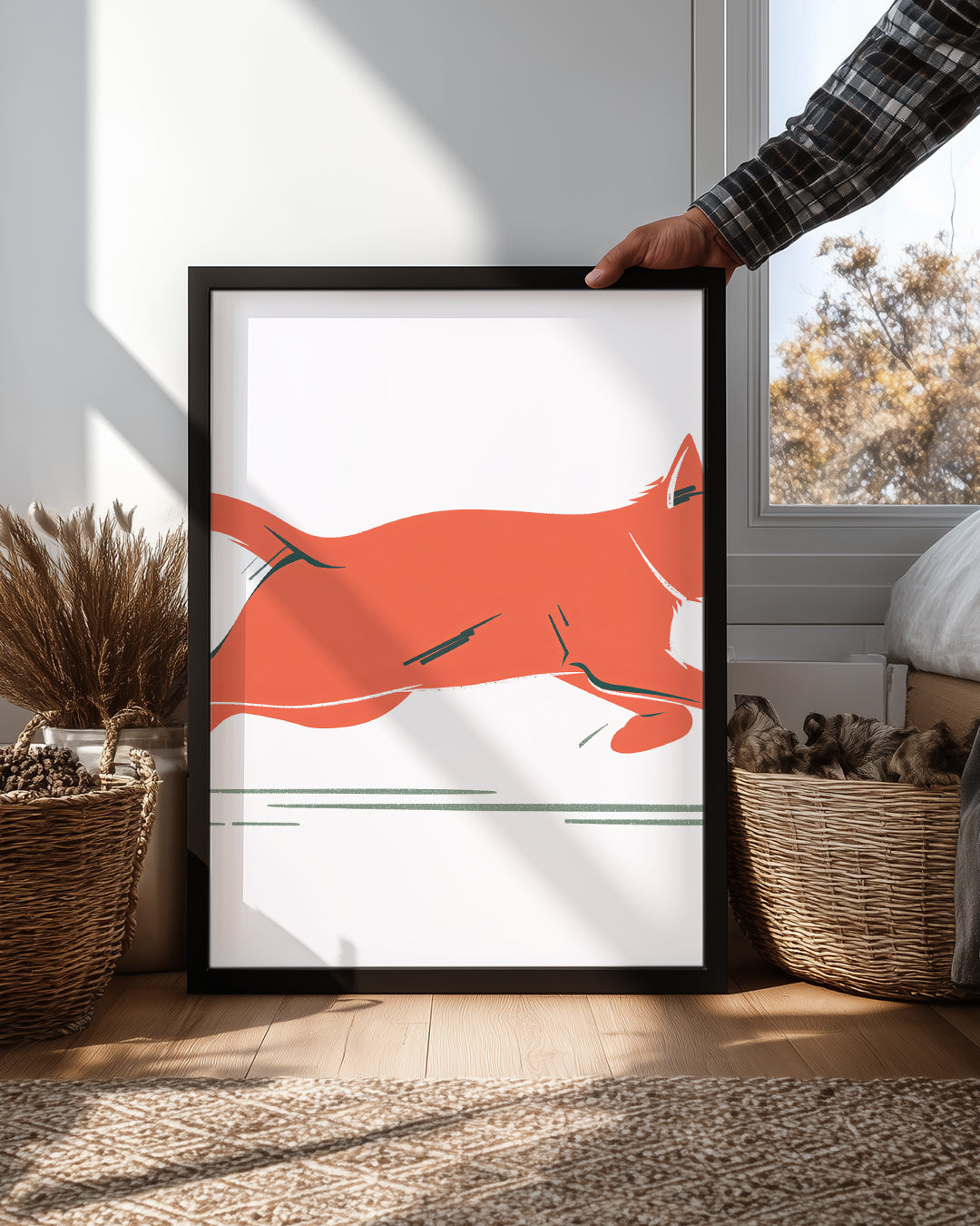 Kedi - Hızla Koşan Poster Tablosu