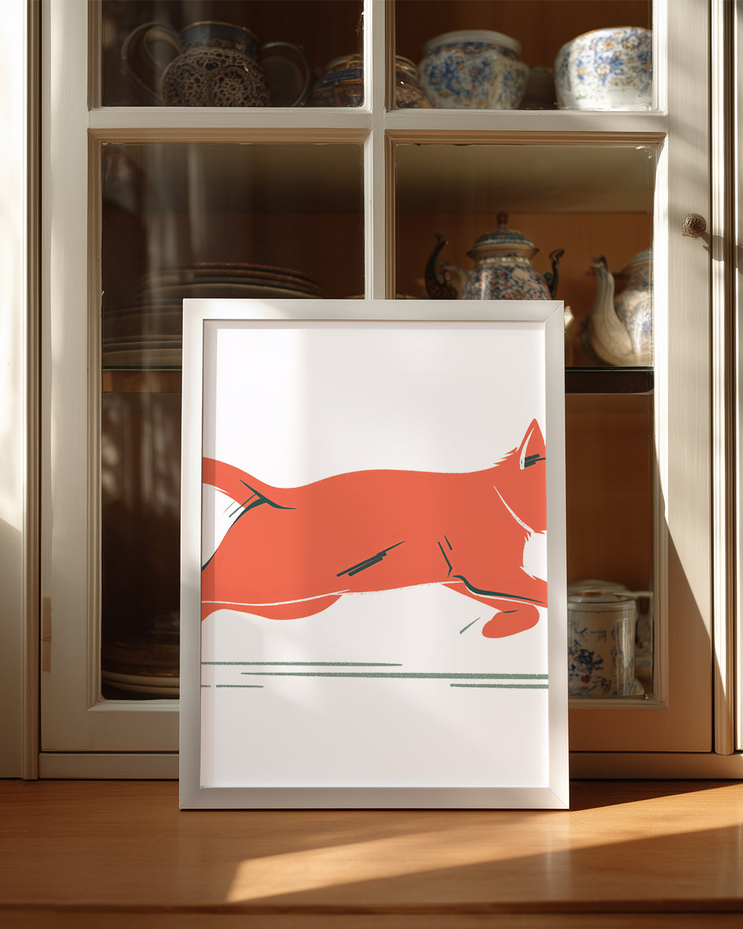 Kedi - Hızla Koşan Poster Tablosu
