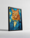 Kedi - İri Gözler Ve Şık Takım Elbise Poster Tablosu