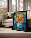 Kedi - İri Gözler Ve Şık Takım Elbise Poster Tablosu