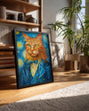 Kedi - İri Gözler Ve Şık Takım Elbise Poster Tablosu