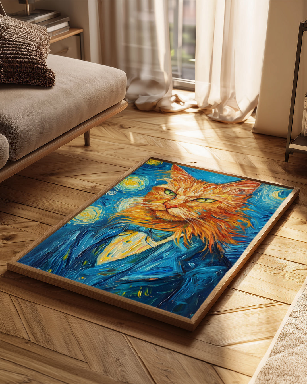 Kedi - İri Gözler Ve Şık Takım Elbise Poster Tablosu