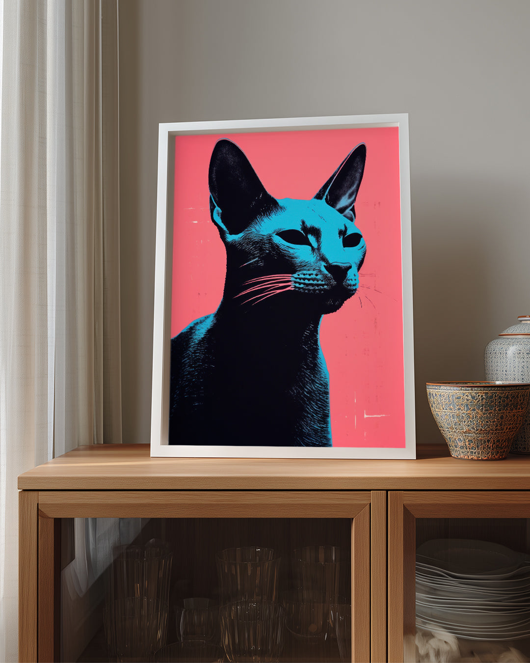 Kedi - Mavi Gözler Poster Tablosu