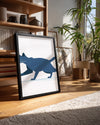 Kedi - Mavi Tüy Yürüyüşü Poster Tablosu