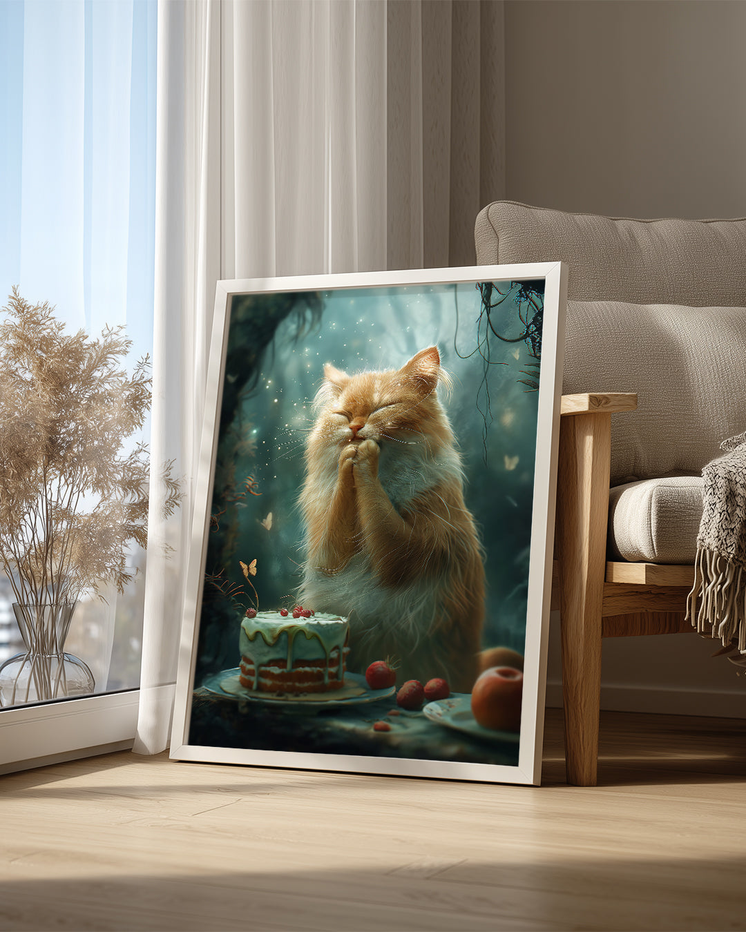 Kedi - Mutlu Duygu Poster Tablosu