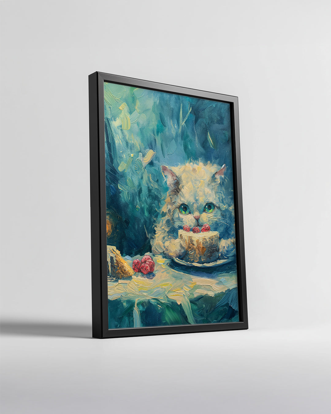 Kedi - Pastanın Tadını Çıkarma Poster Tablosu