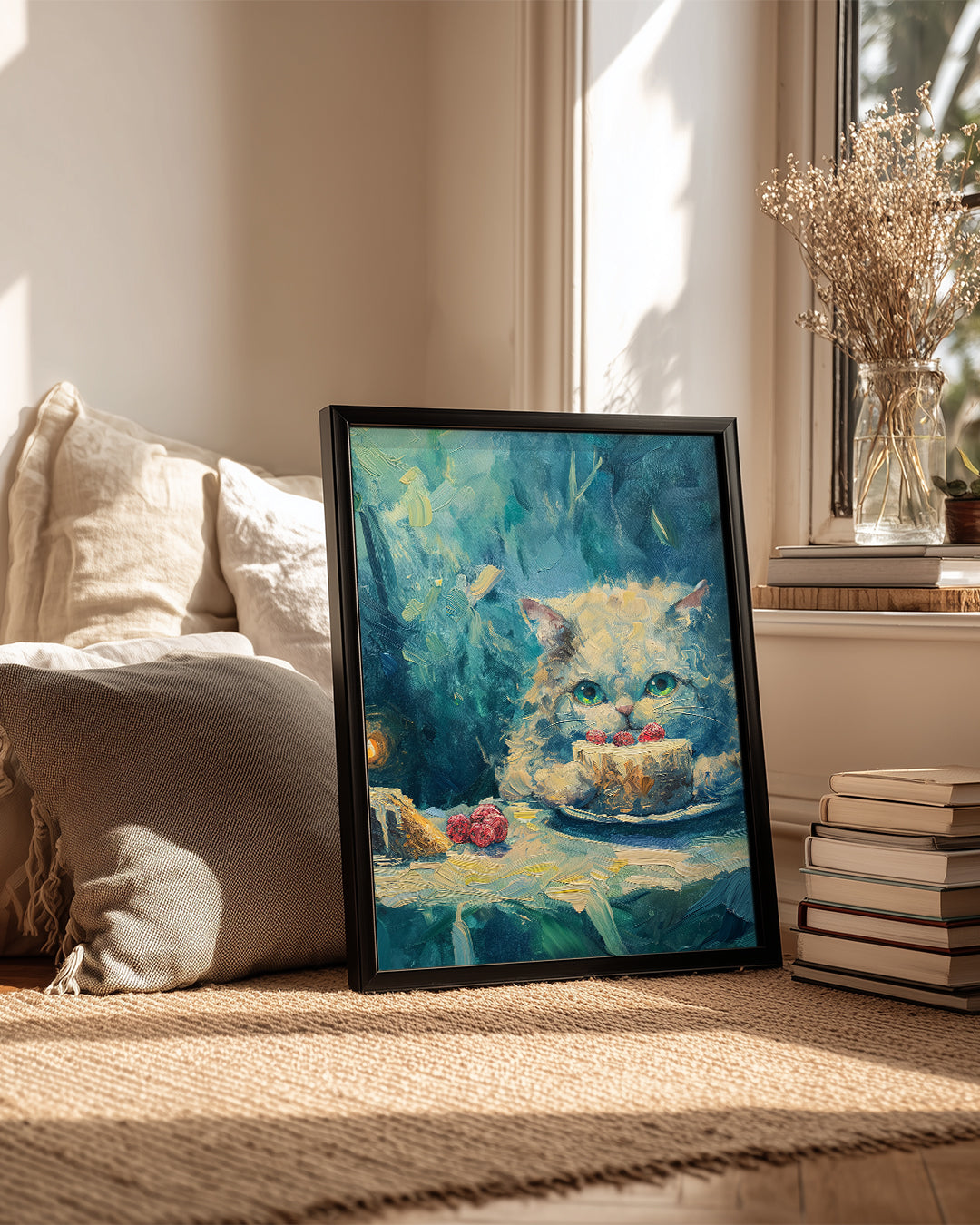 Kedi - Pastanın Tadını Çıkarma Poster Tablosu