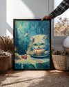 Kedi - Pastanın Tadını Çıkarma Poster Tablosu