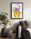 Kedi - Rengarenk Figürler Poster Tablosu