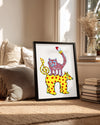 Kedi - Rengarenk Figürler Poster Tablosu
