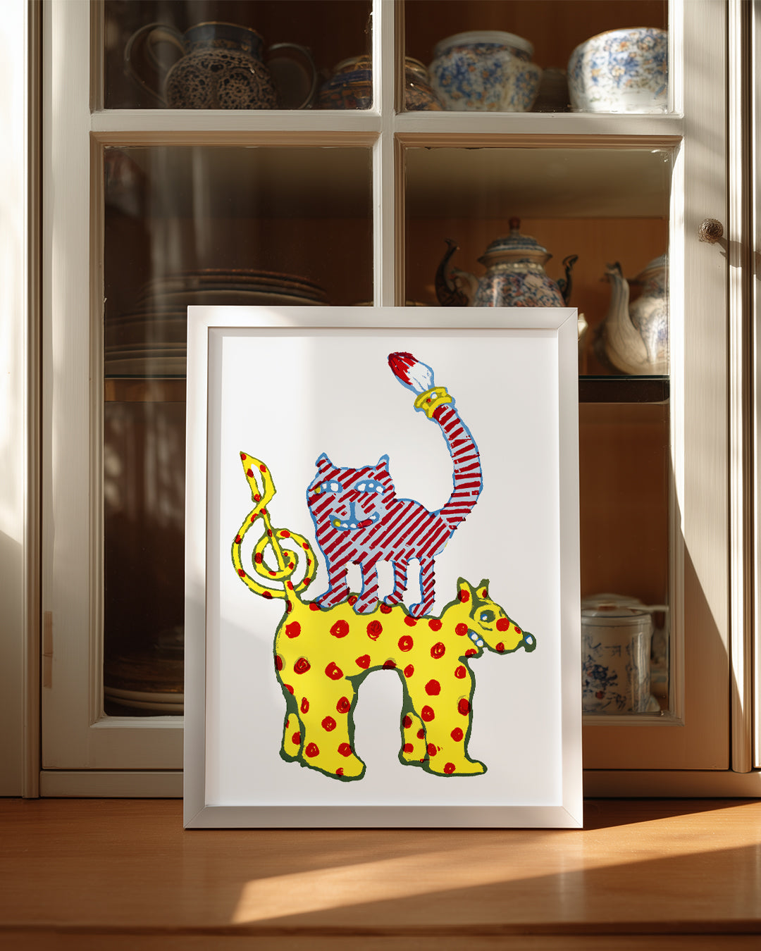 Kedi - Rengarenk Figürler Poster Tablosu