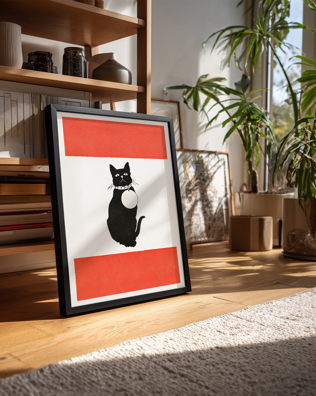 Kedi - Siyah Siluet Poster Tablosu