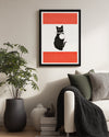 Kedi - Siyah Siluet Poster Tablosu