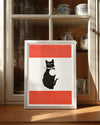 Kedi - Siyah Siluet Poster Tablosu