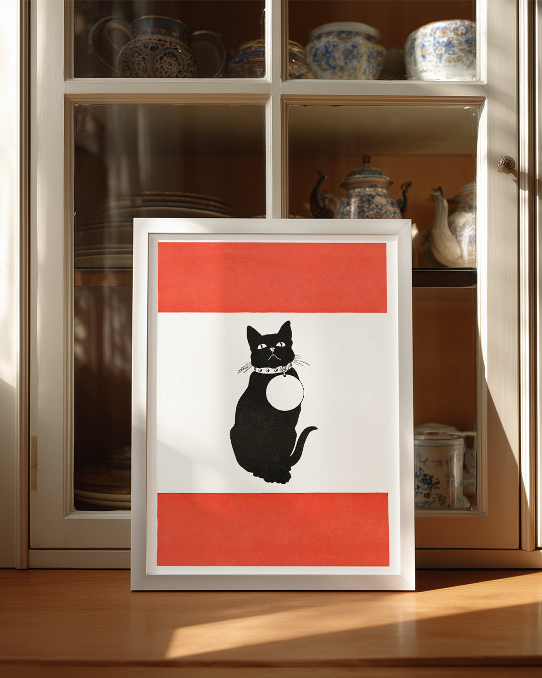 Kedi - Siyah Siluet Poster Tablosu