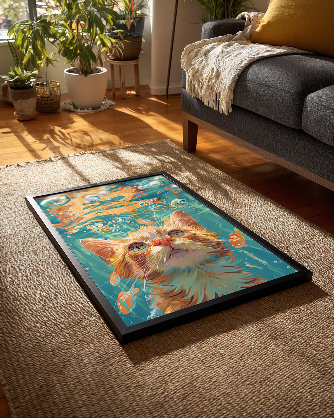 Kedi - Su Altında Keşif Poster Tablosu