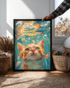 Kedi - Su Altında Keşif Poster Tablosu
