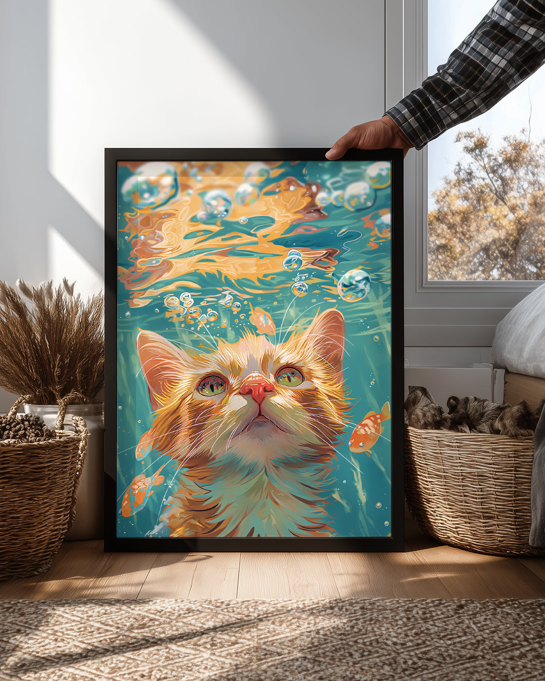 Kedi - Su Altında Keşif Poster Tablosu