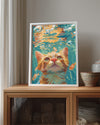 Kedi - Su Altında Keşif Poster Tablosu