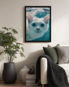Kedi - Su Altında Yüzme Poster Tablosu