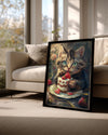 Kedi - Tatlına Daldı Poster Tablosu