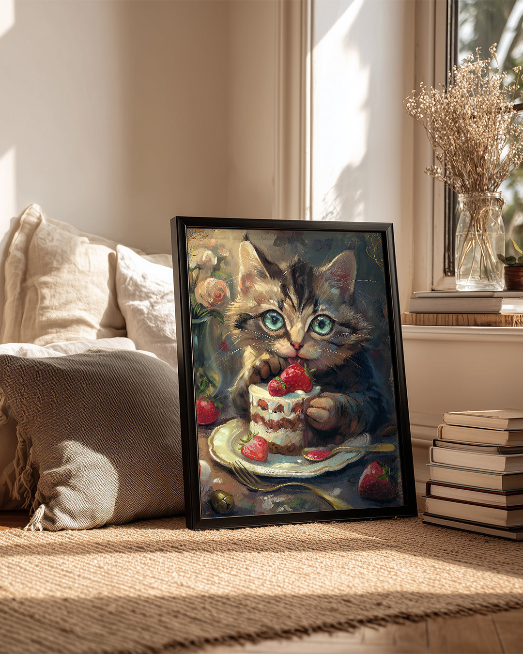 Kedi - Tatlına Daldı Poster Tablosu