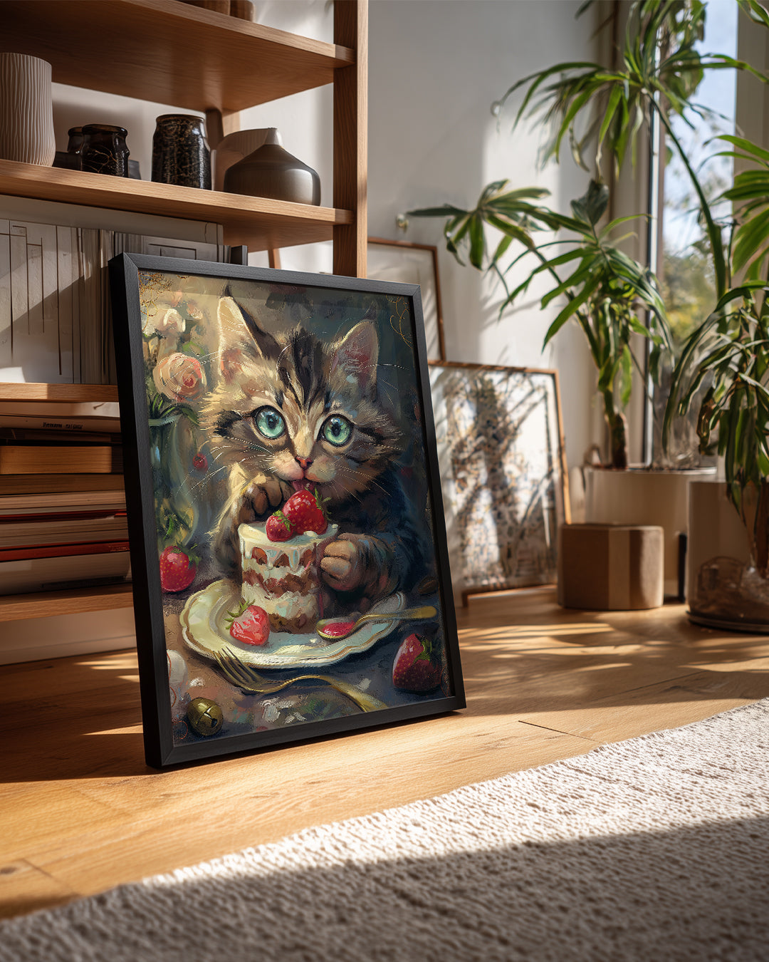 Kedi - Tatlına Daldı Poster Tablosu