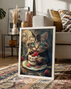 Kedi - Tatlına Daldı Poster Tablosu