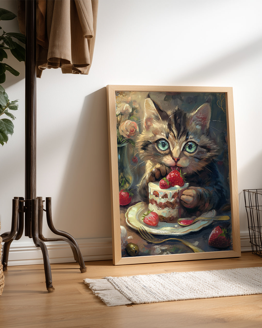 Kedi - Tatlına Daldı Poster Tablosu