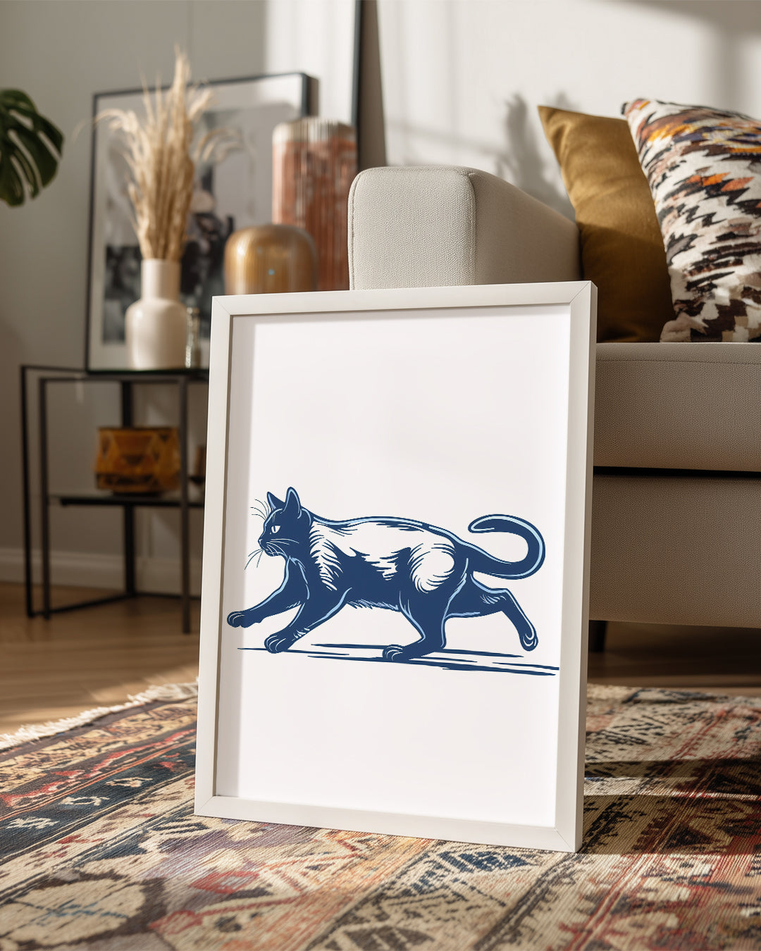 Kedi - Yavaşça Av Peşinde Poster Tablosu